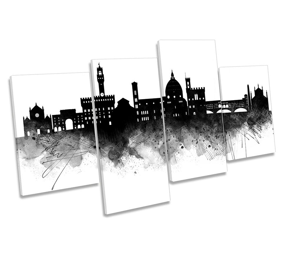 Florence Abstract City Skyline Black