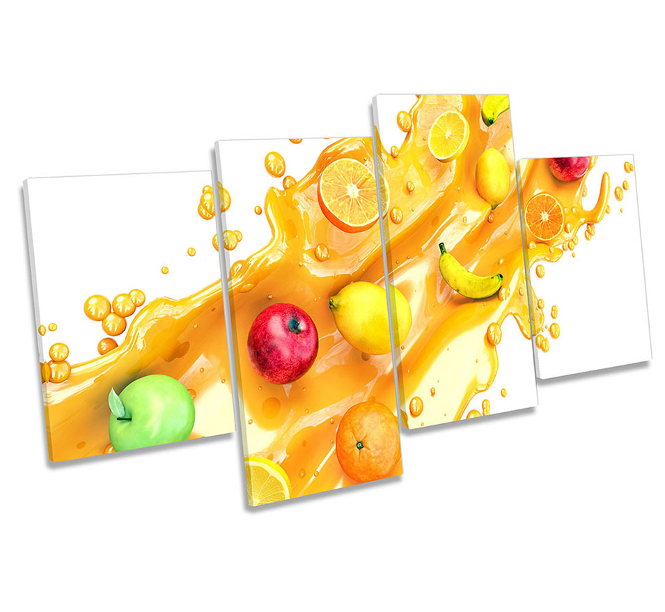 Fruit Juice Splash Slices Kitchen Orange