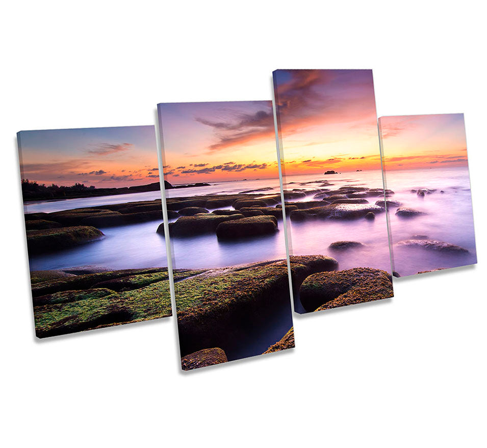 Sunset Ocean Seascape Multi-Coloured
