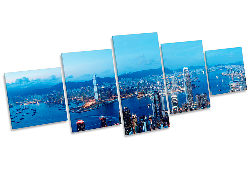 Hong Kong China Blue Skyline