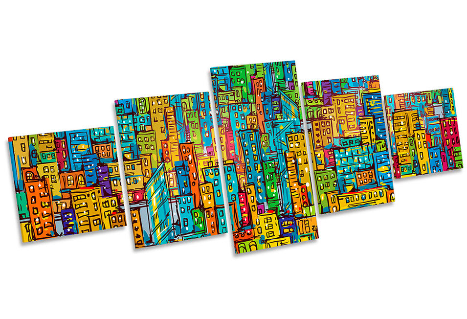 Abstract City Buildings Town