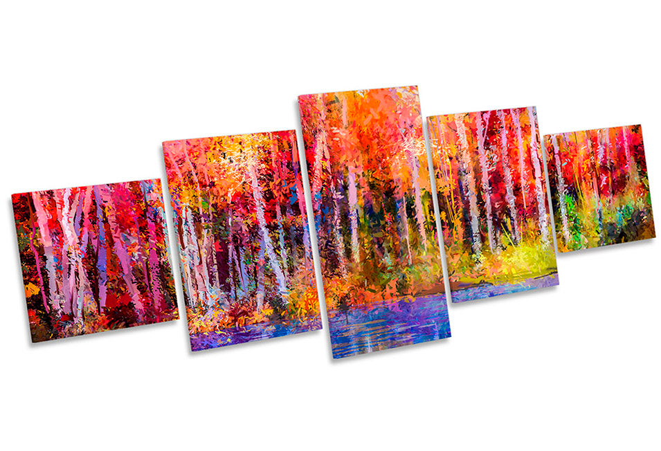Abstract Autumn Forest Trees