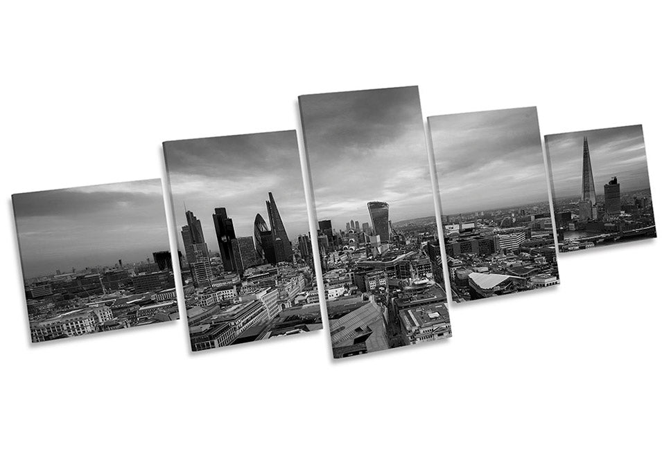London Skyline City Black & White