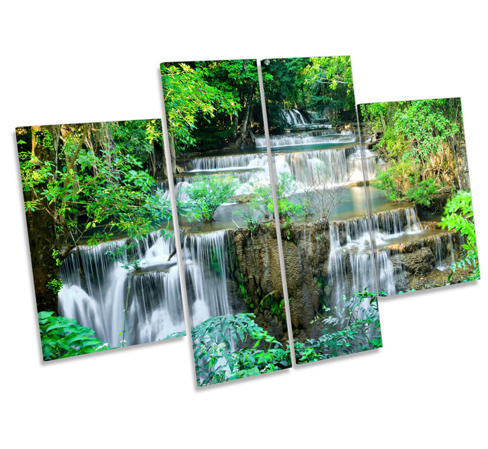 Cascading Tropical Waterfall