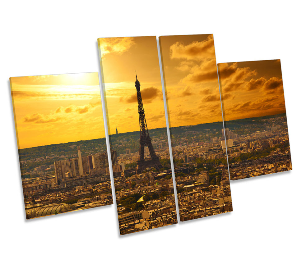 Paris Landmark Eiffel Tower Sunset