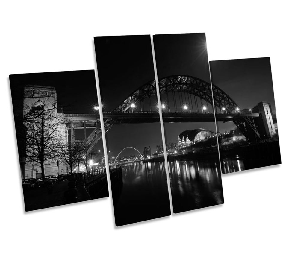 Tyne Bridge Newcastle Night B&W