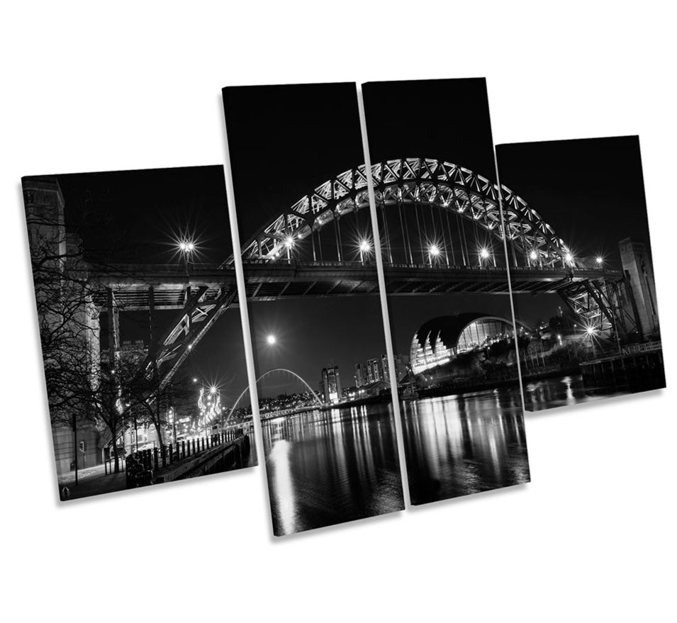Newcastle River Tyne Bridge City B&W