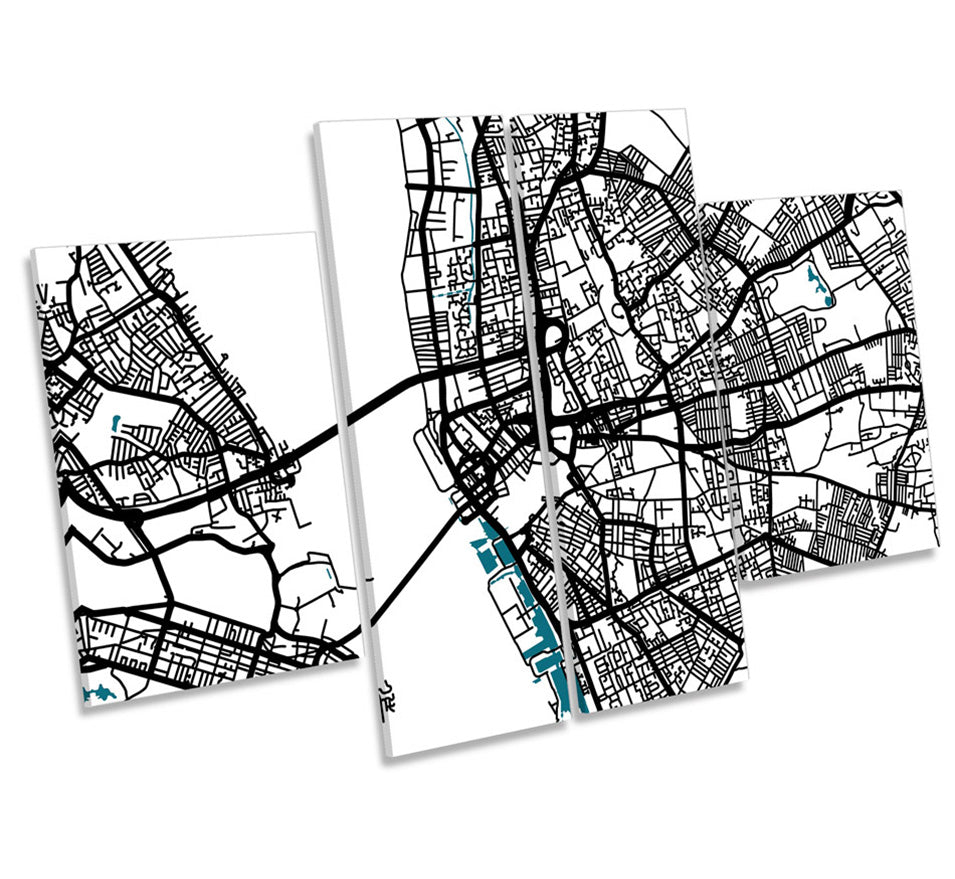 Liverpool Map City Minimalistic Modern