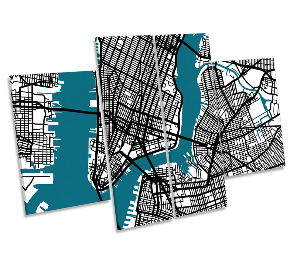 New York City Map Minimalistic Modern