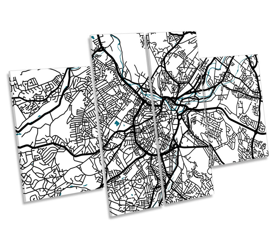 Sheffield Map City Minimalistic Modern