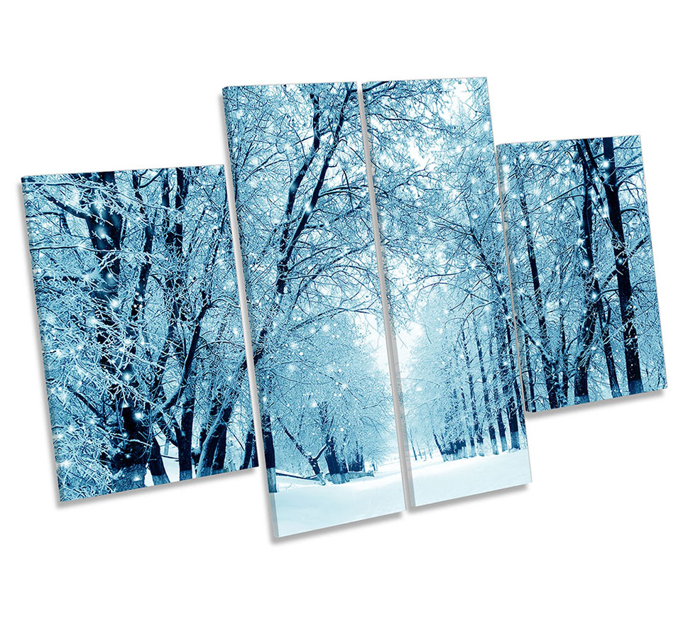 Winter Forest Blue Landscape
