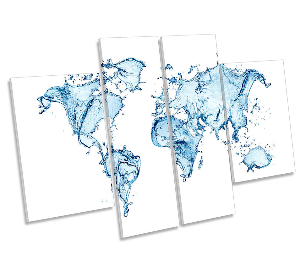Map World Water Blue