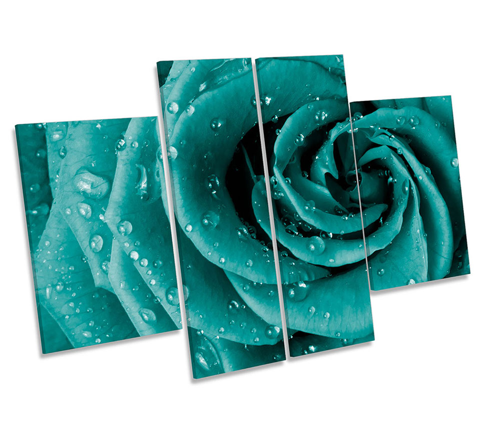 Turquoise Floral Rose Flower