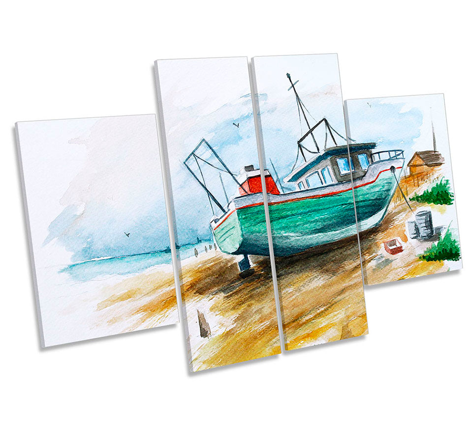 Fishing Boat Watercolour Repro