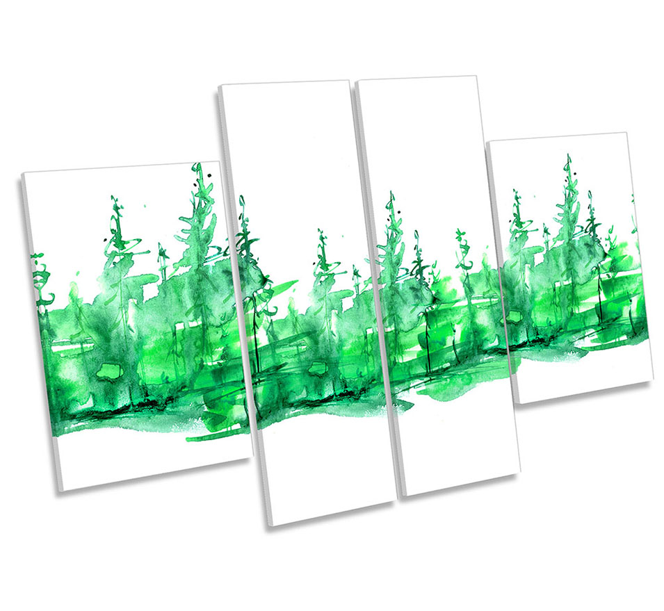 Green Forest Watercolour
