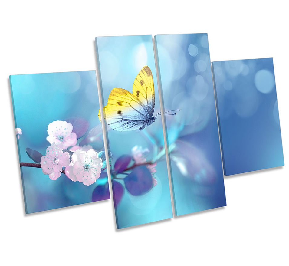 Beautiful Butterfly Flowers Floral Blue