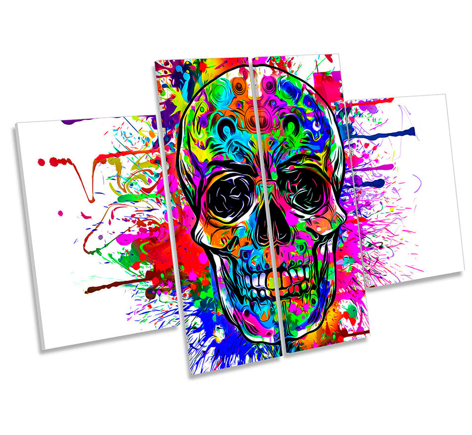 Skull Face Graffiti Multi-Coloured