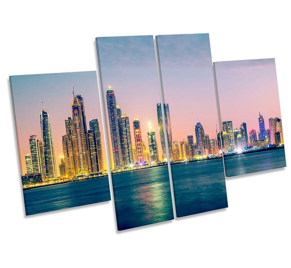 Dubai Skyline City Blue