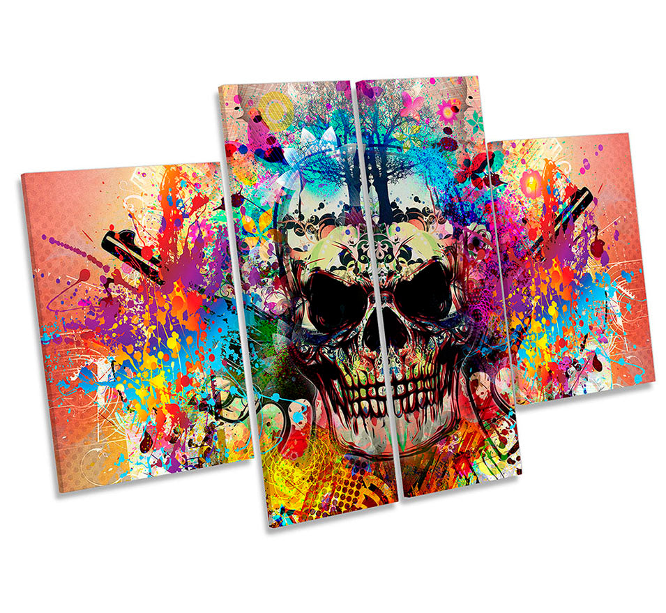 Skull Graffiti Guns Multi-Coloured
