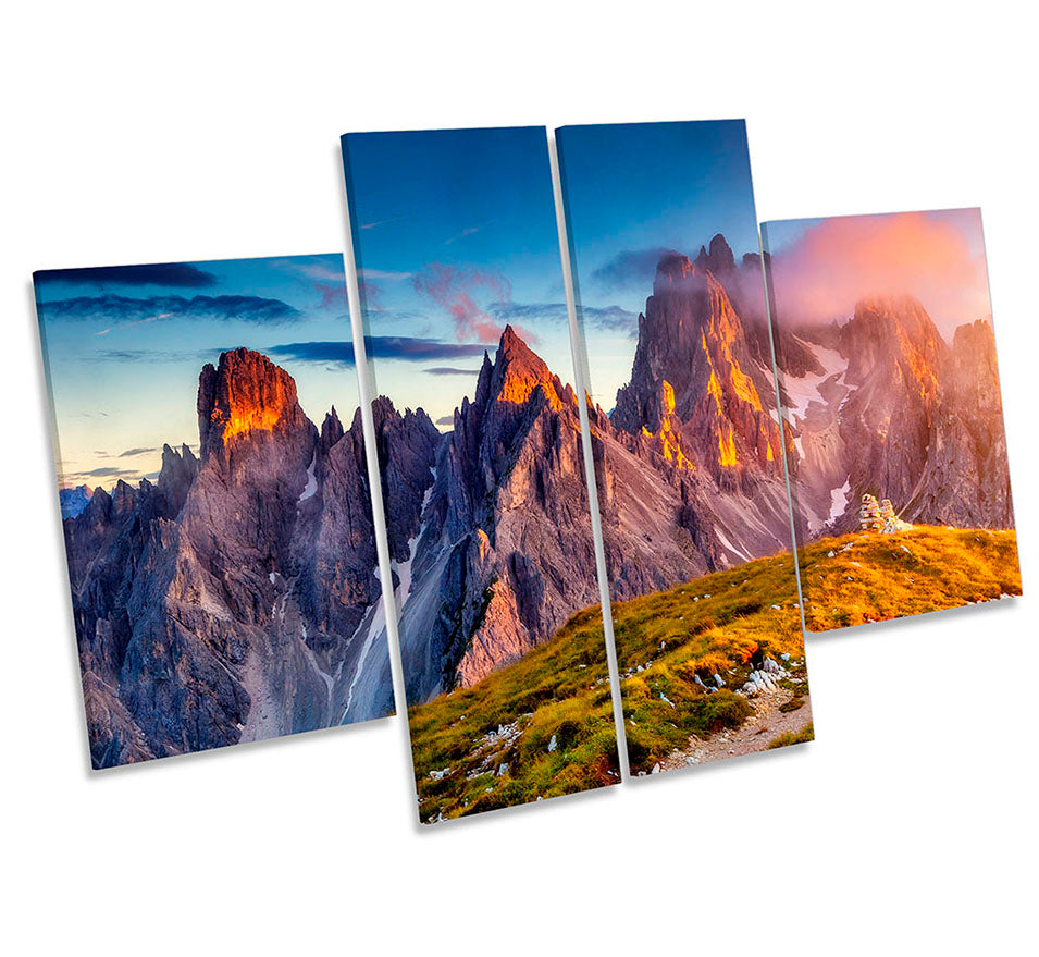 Dolomites Mountains Italy Multi-Coloured