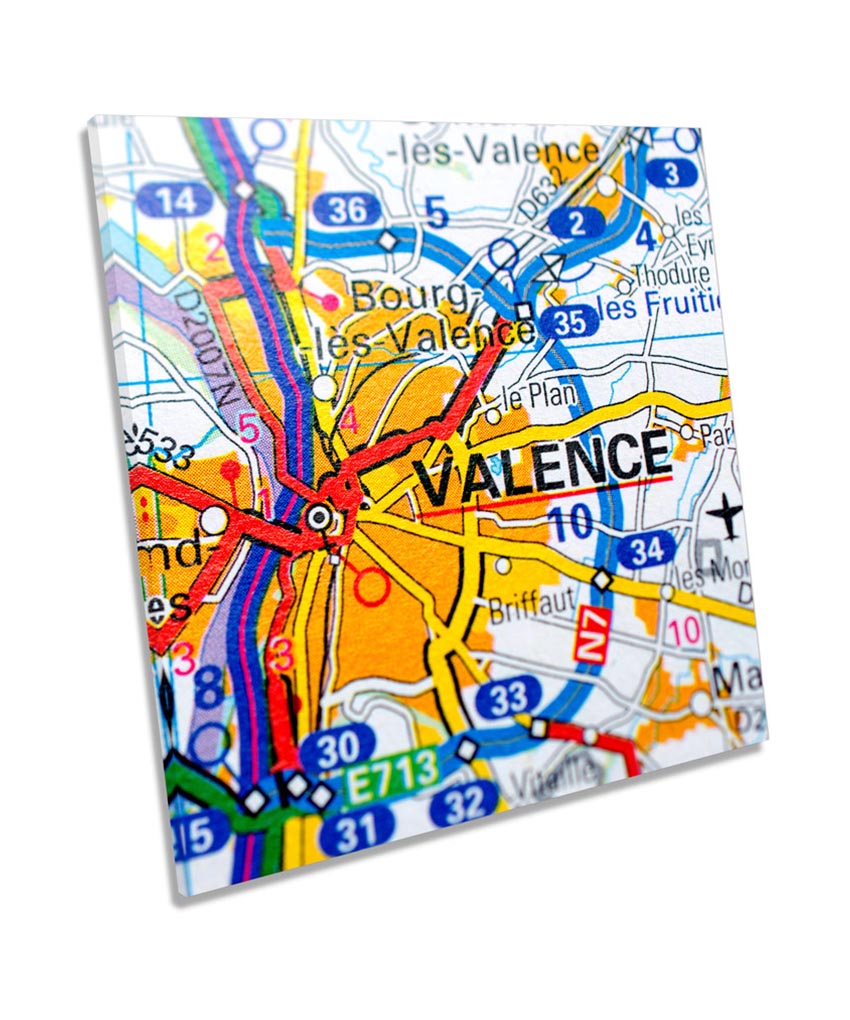 Map of Valence Italy