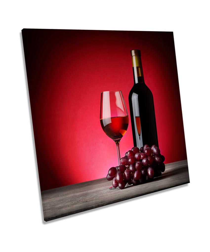 Wine Bottle Glass Grapes Kitchen