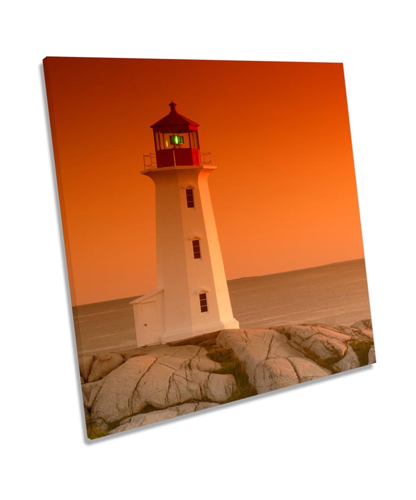 Sunset Lighthouse Seascape