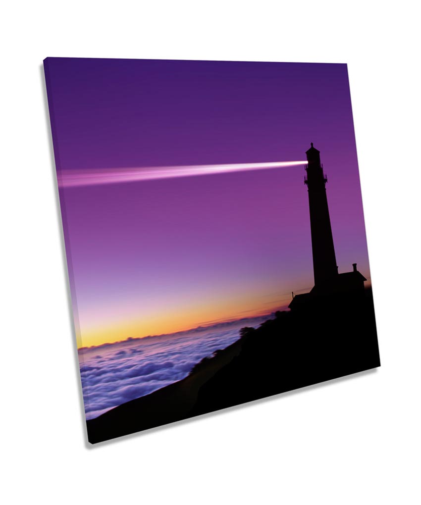 Purple Lighthouse Sunset Beach