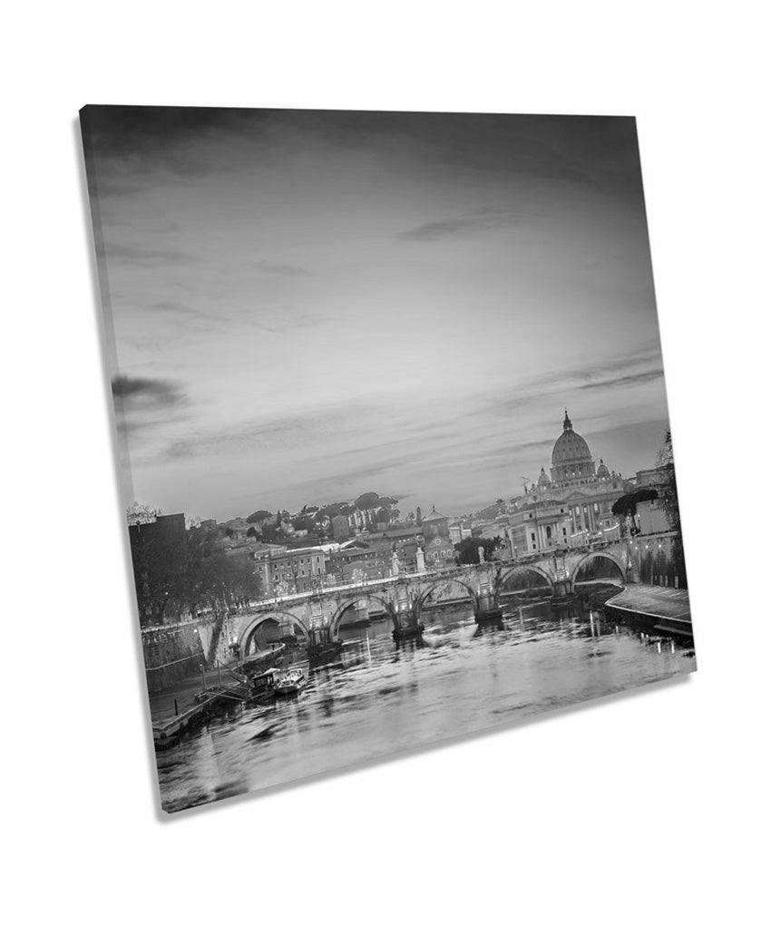 St Peters Cathedral Rome Sunset Italy B&W