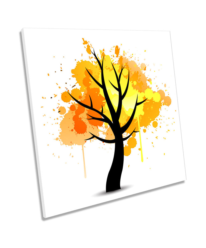 Yellow Tree Autumn Abstract