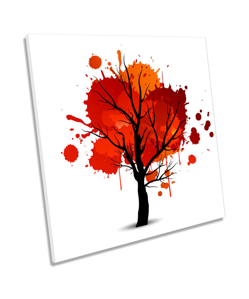Red Tree Autumn Abstract
