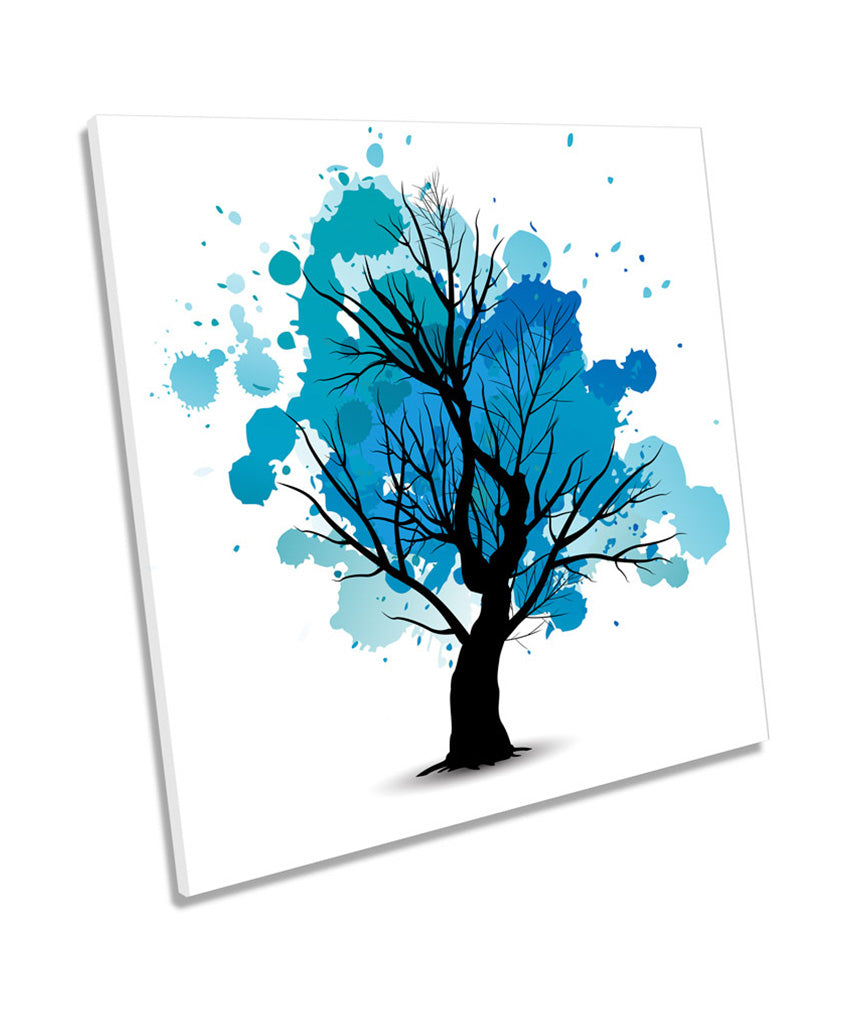 Blue Tree Autumn Abstract