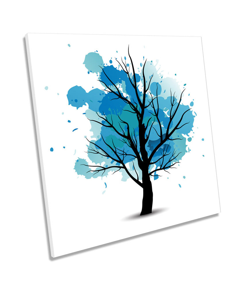 Tree Autumn Abstract Blue