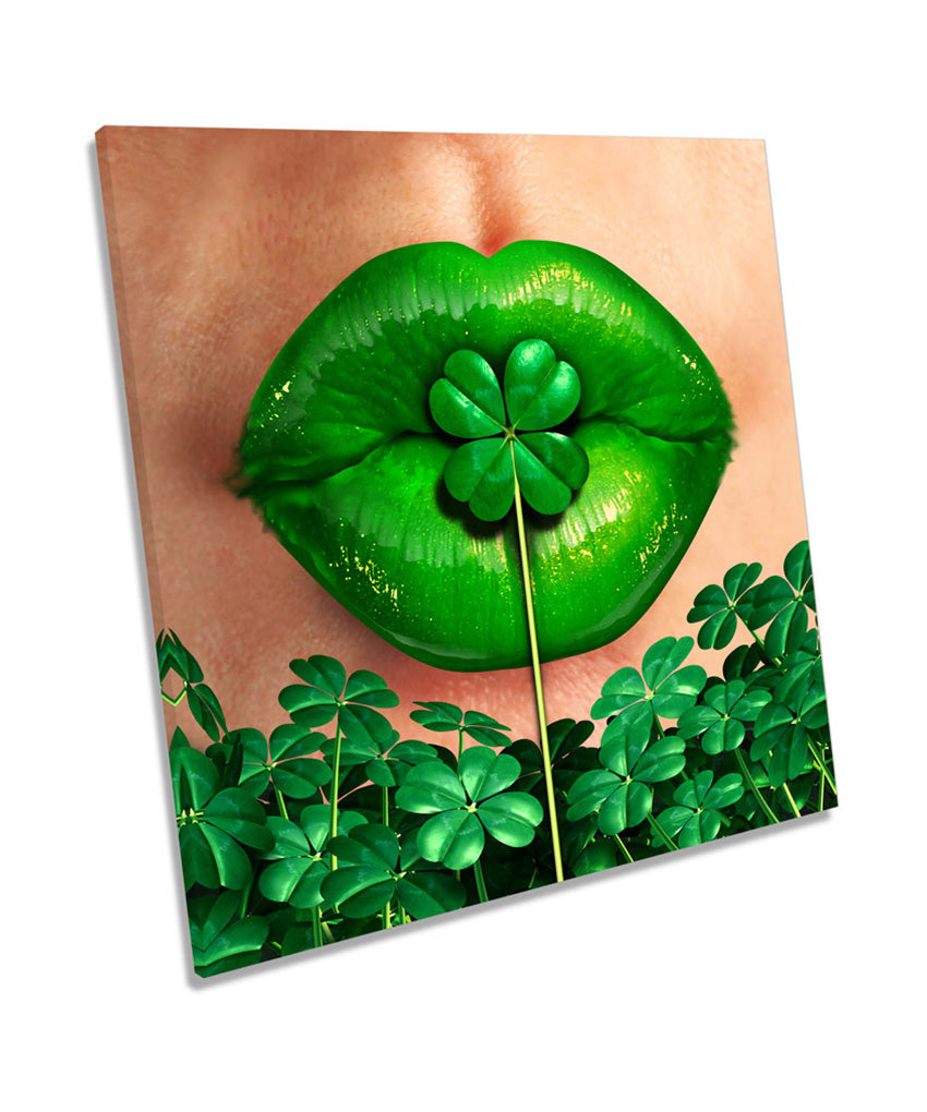 Lucky Irish Four Leaf Clover Lips