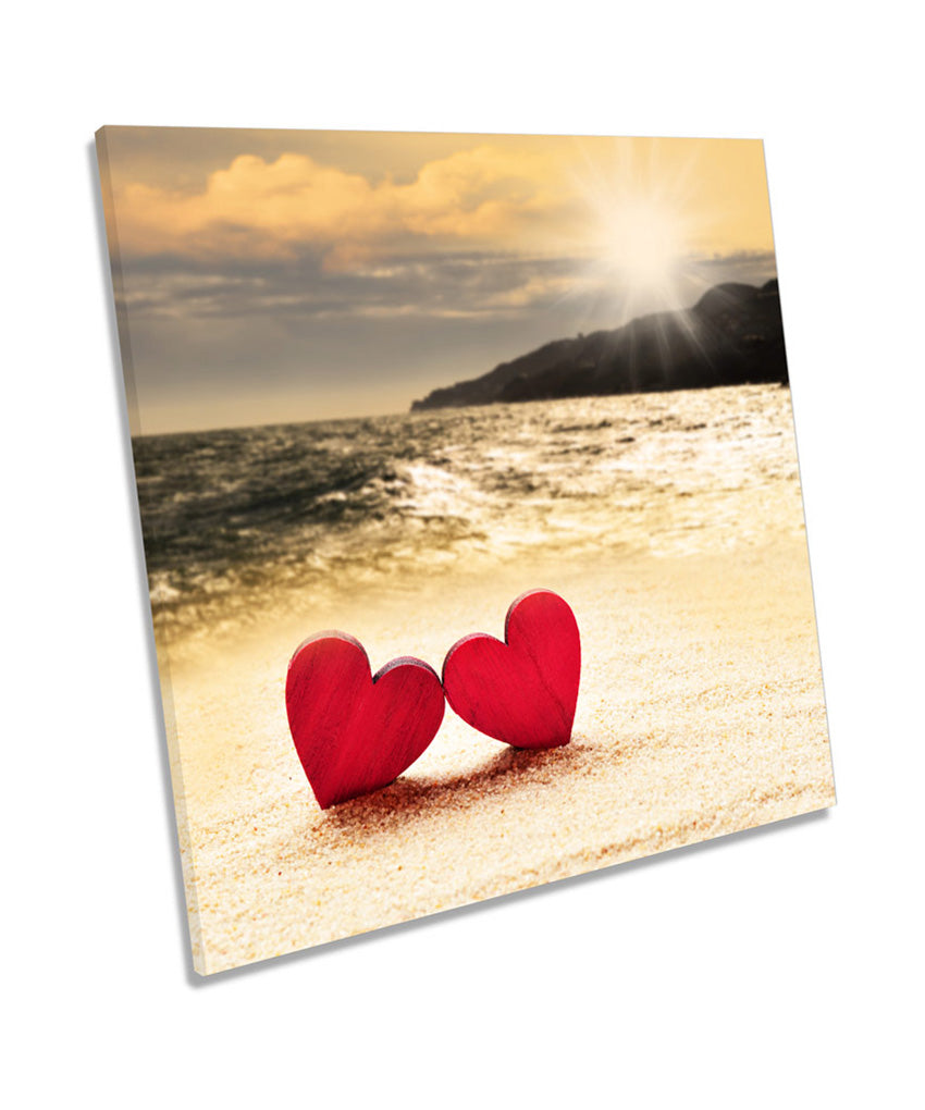 Love Heart Beach Sunset