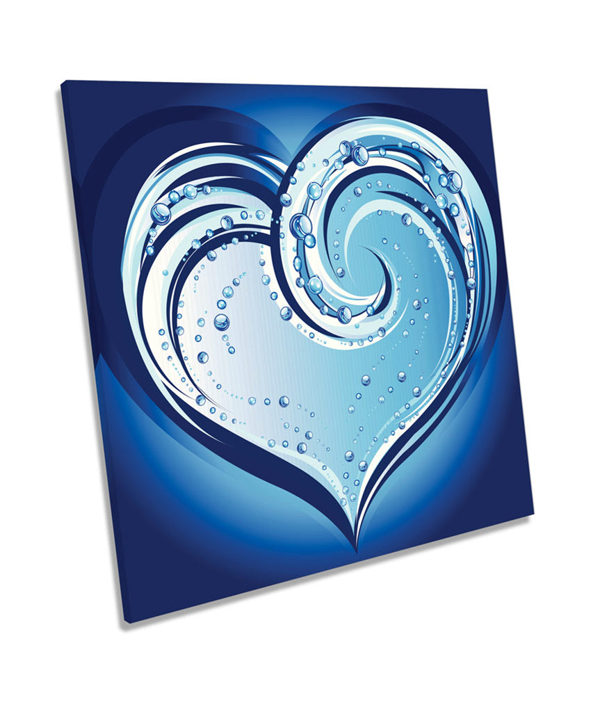 Abstract Blue Heart Love