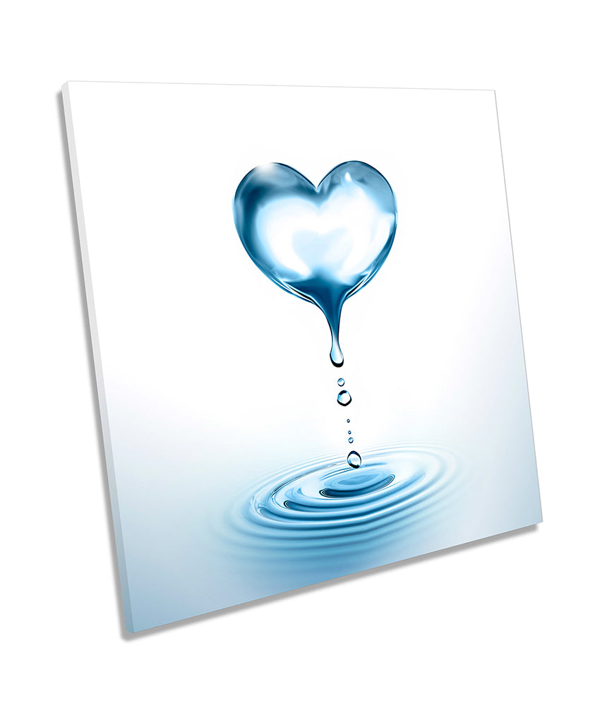 Water Droplet Heart Bathroom Blue