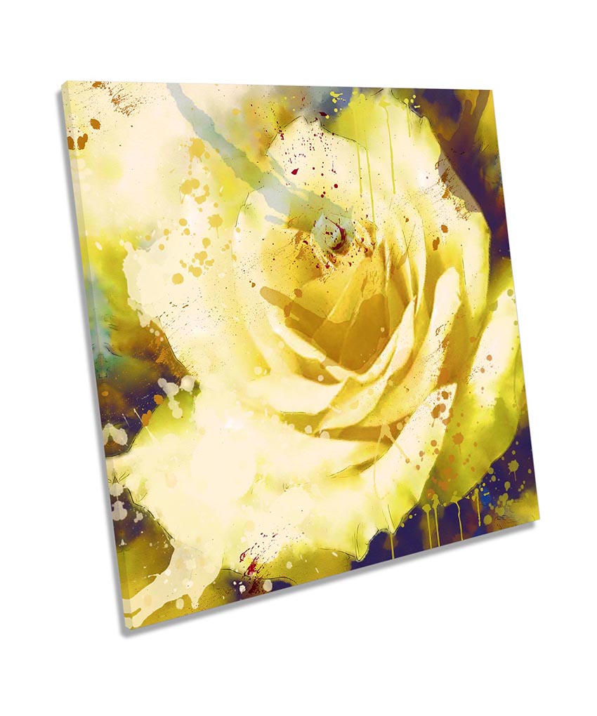 Yellow Rose Floral Abstract