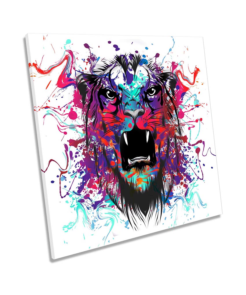 Lion Face Explosion Multi-Coloured