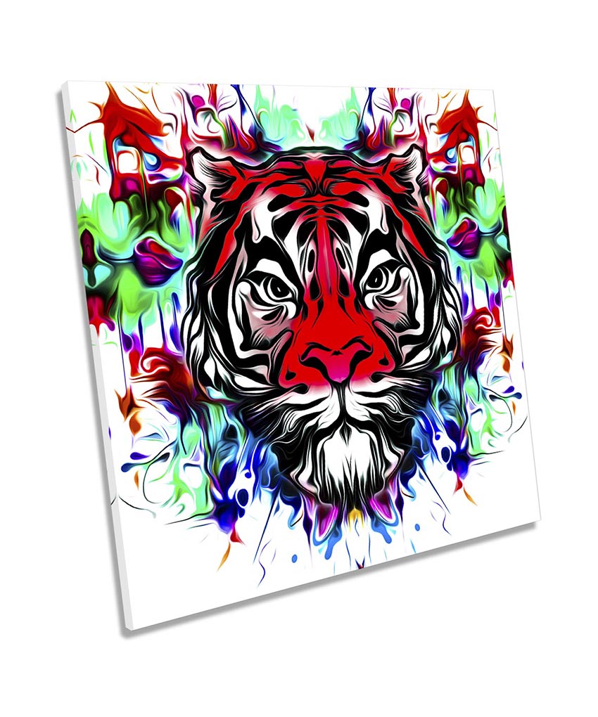 Tiger Graffiti Face Multi-Coloured