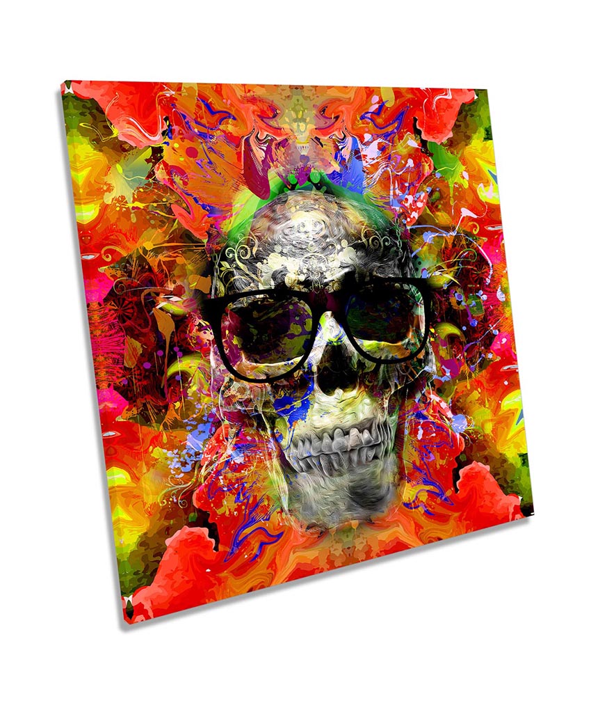 Skull Psychedelic Abstract Multi-Coloured