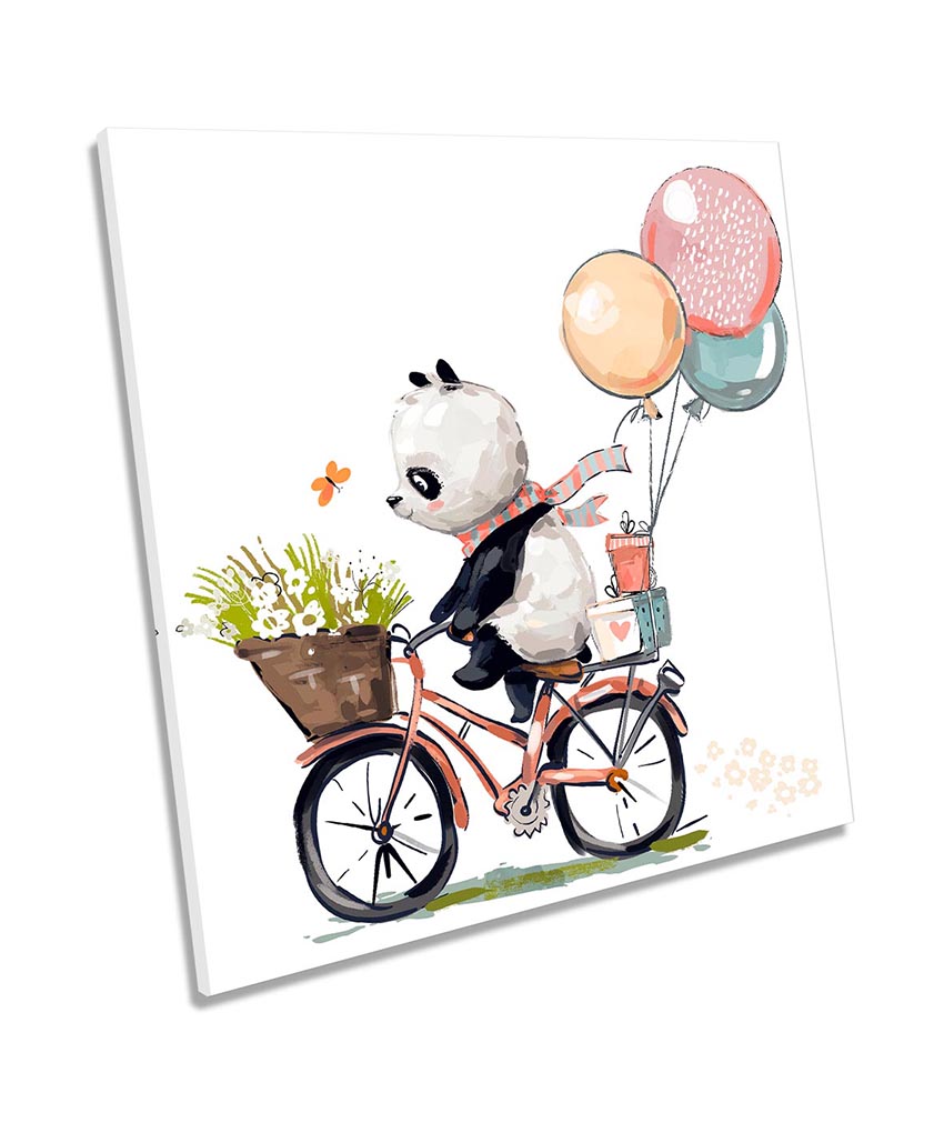 Cute Panda Bike Balloons White
