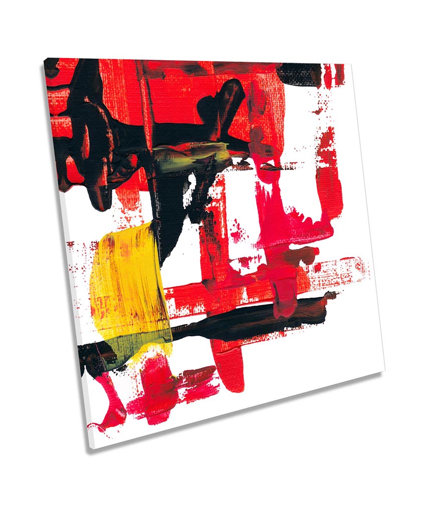 Paint Strokes Modern Red