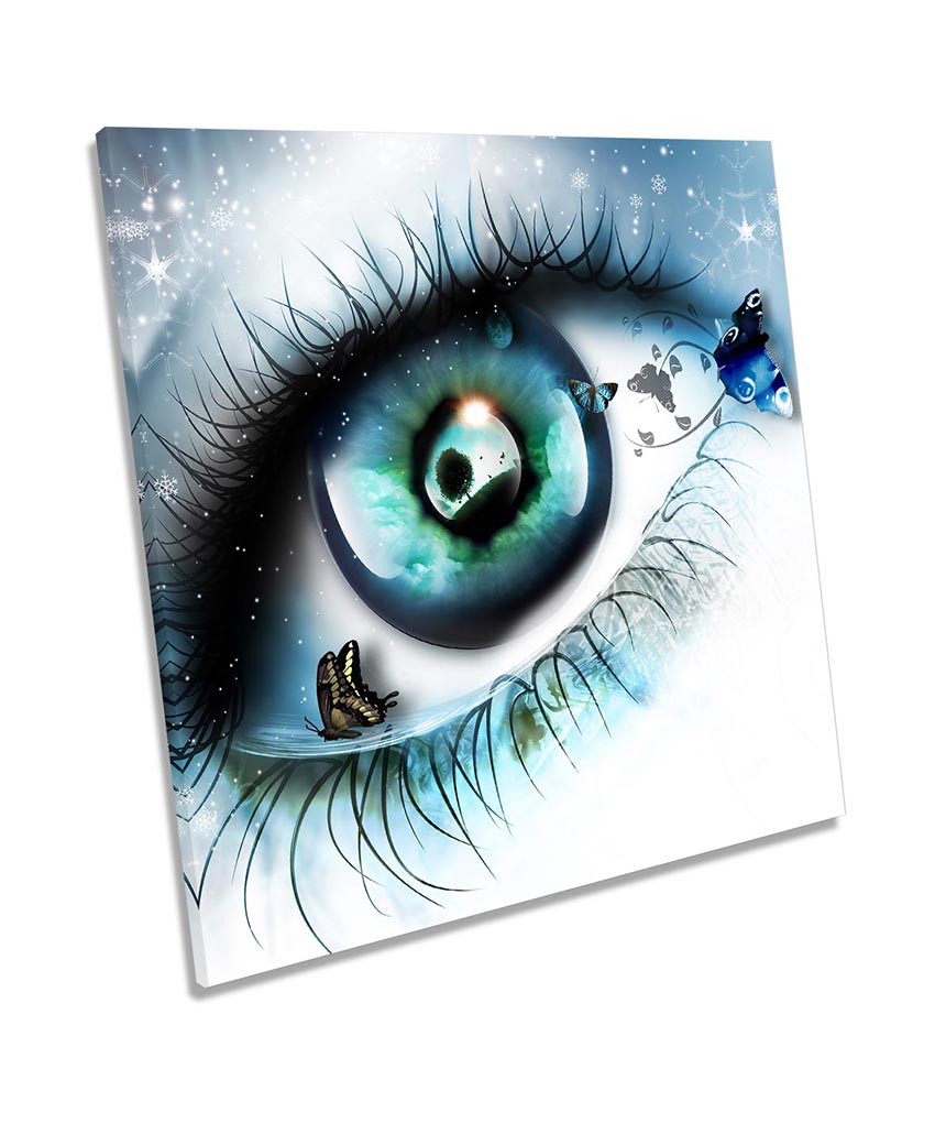 Eye Butterfly Modern Turquoise