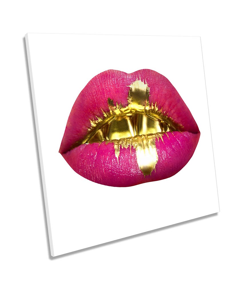 Fashion Lips Gold Modern Pink