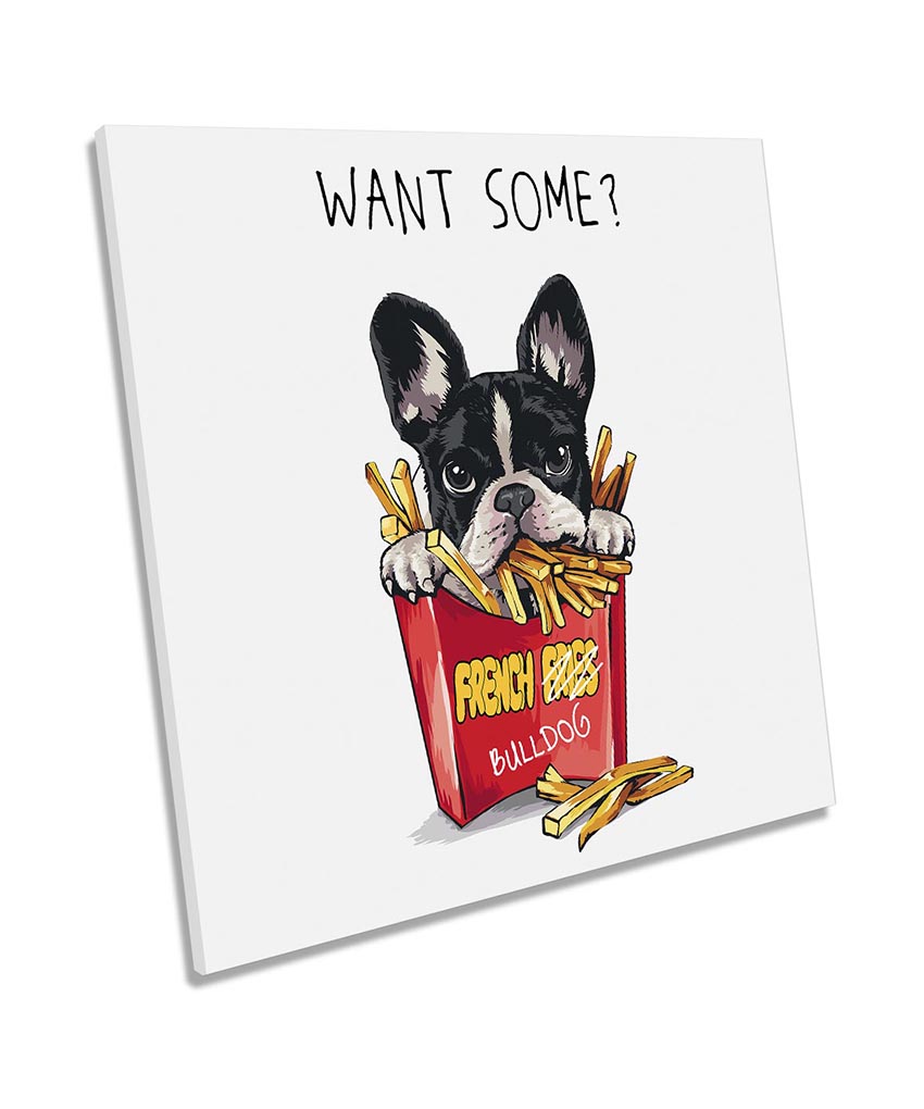 French Bulldog Fries Funny Red