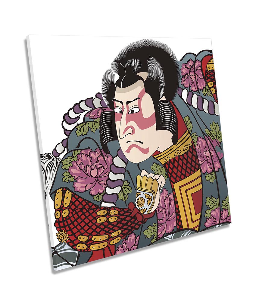Kabuki Actor Japanese Asia Multi-Coloured