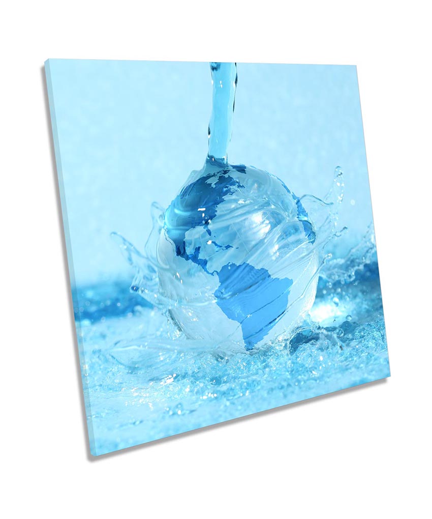 Water Planet Earth Bathroom Blue