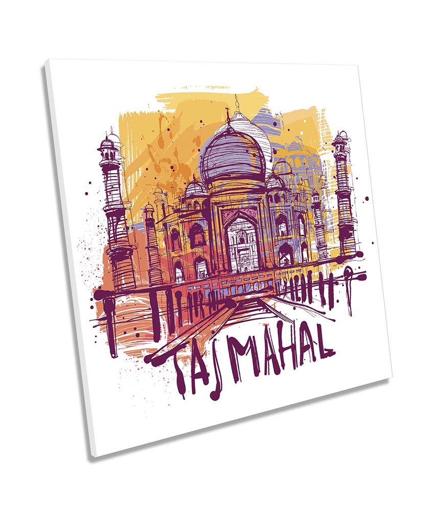 Taj Mahal India Abstract Orange