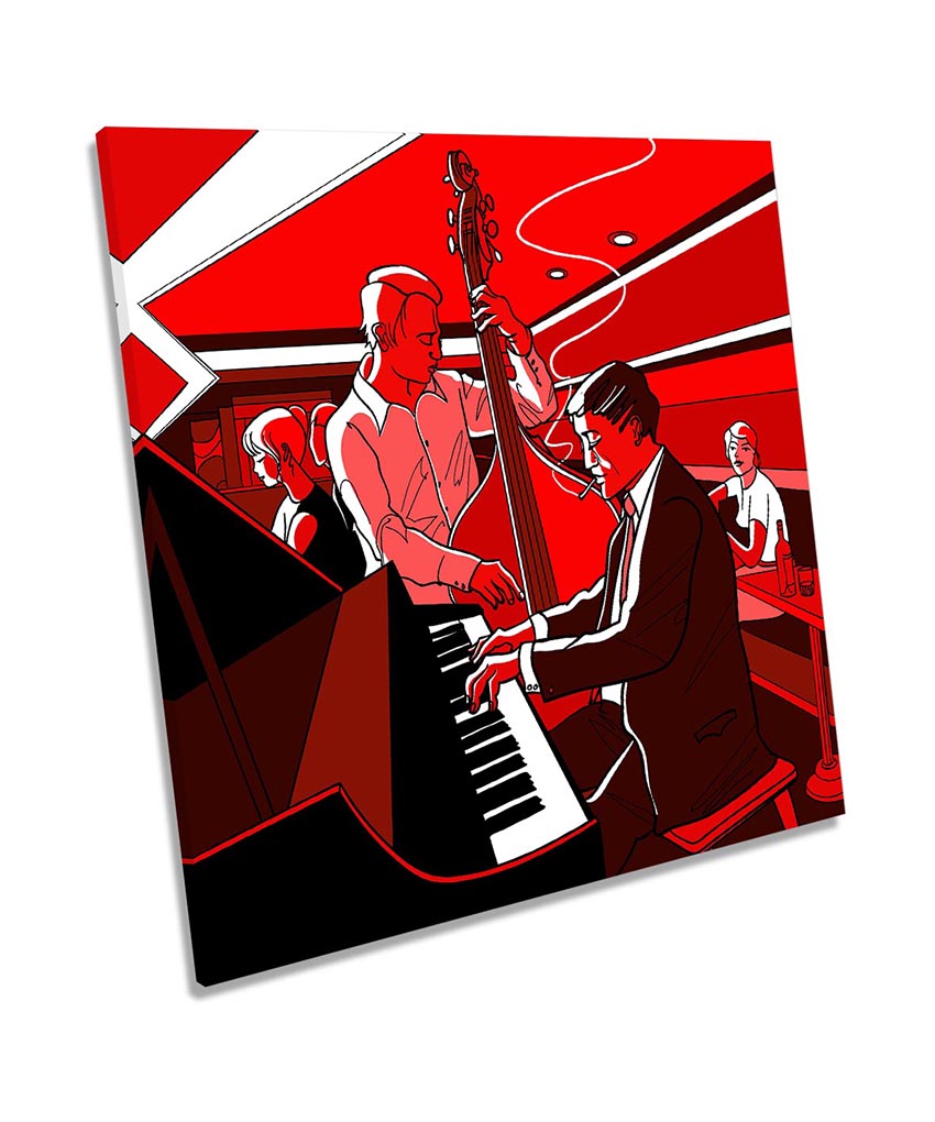 Jazz Band Bar Music Red